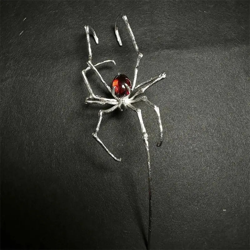 For Unisex Halloween Party Accessories Gothic Dark Spider Crawl Fashion Dangle Stud Piercing Ear Bone Clip