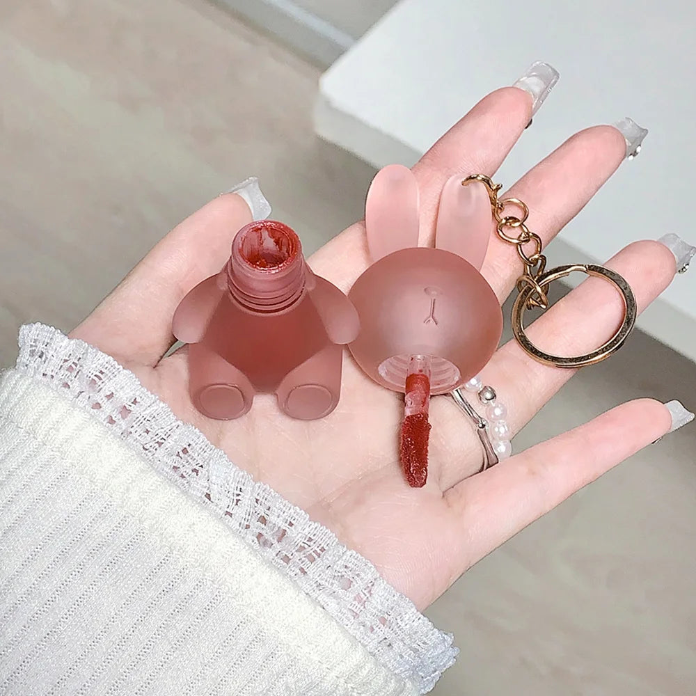 Rabbit Lip Glaze, Matte Velvet Lip Clay Long-Lasting Color Non-Drying Lipstick