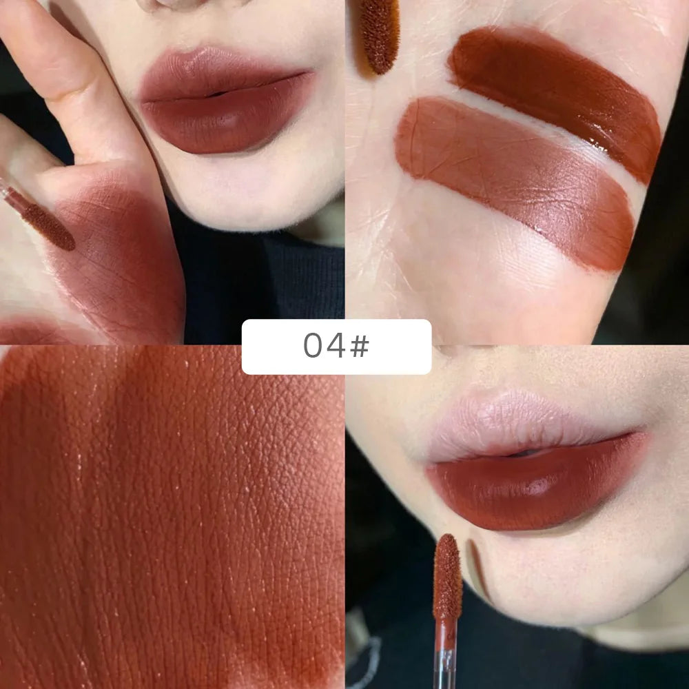 Rabbit Lip Glaze, Matte Velvet Lip Clay Long-Lasting Color Non-Drying Lipstick