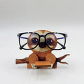 Cartoon Animal Glasses Holder Stand Wooden Eyeglass Storage Organizer Sunglasses Display Rack Creative Home Office Desk Decor