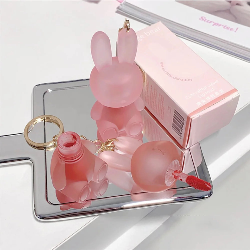 Rabbit Lip Glaze, Matte Velvet Lip Clay Long-Lasting Color Non-Drying Lipstick