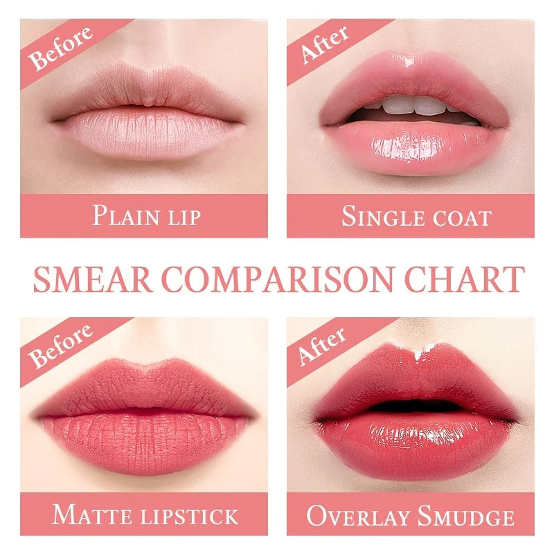 Crystal Flower Jelly Lipstick, Long Lasting Nutritious Lip Balm Lips Moisturizer Temperature Color Change Lip Gloss